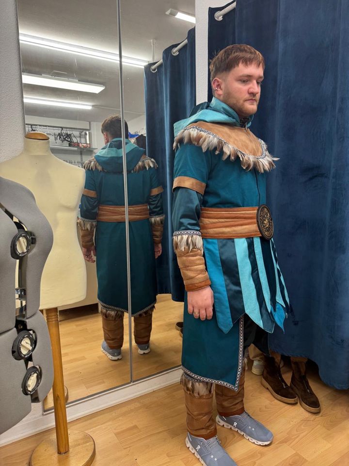 Fitting a carnival costume at the tailor's studio in Lucerne